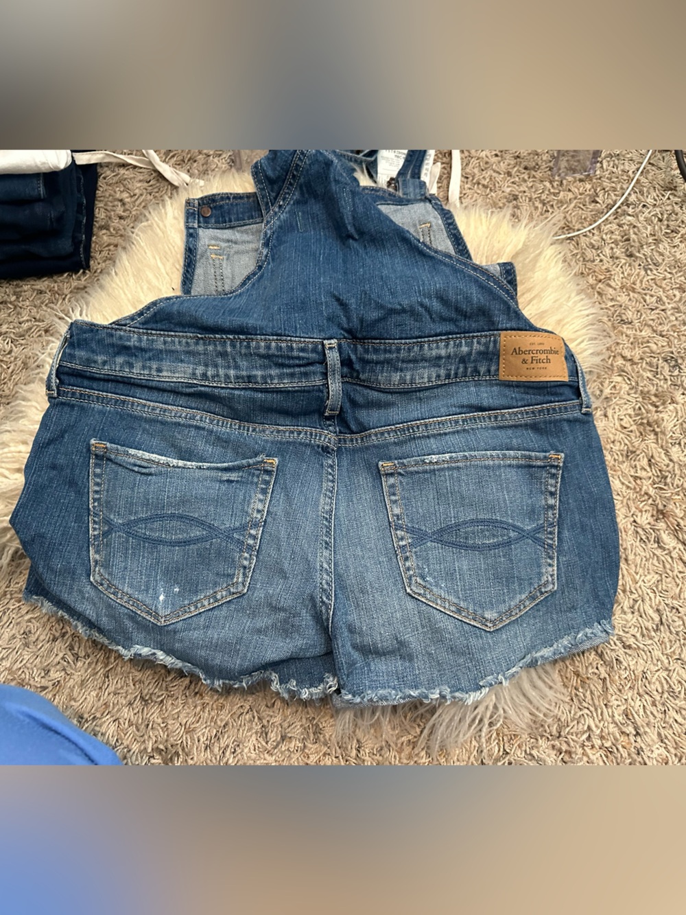 Abercrombie & Fitch Light Blue Denim Overalls